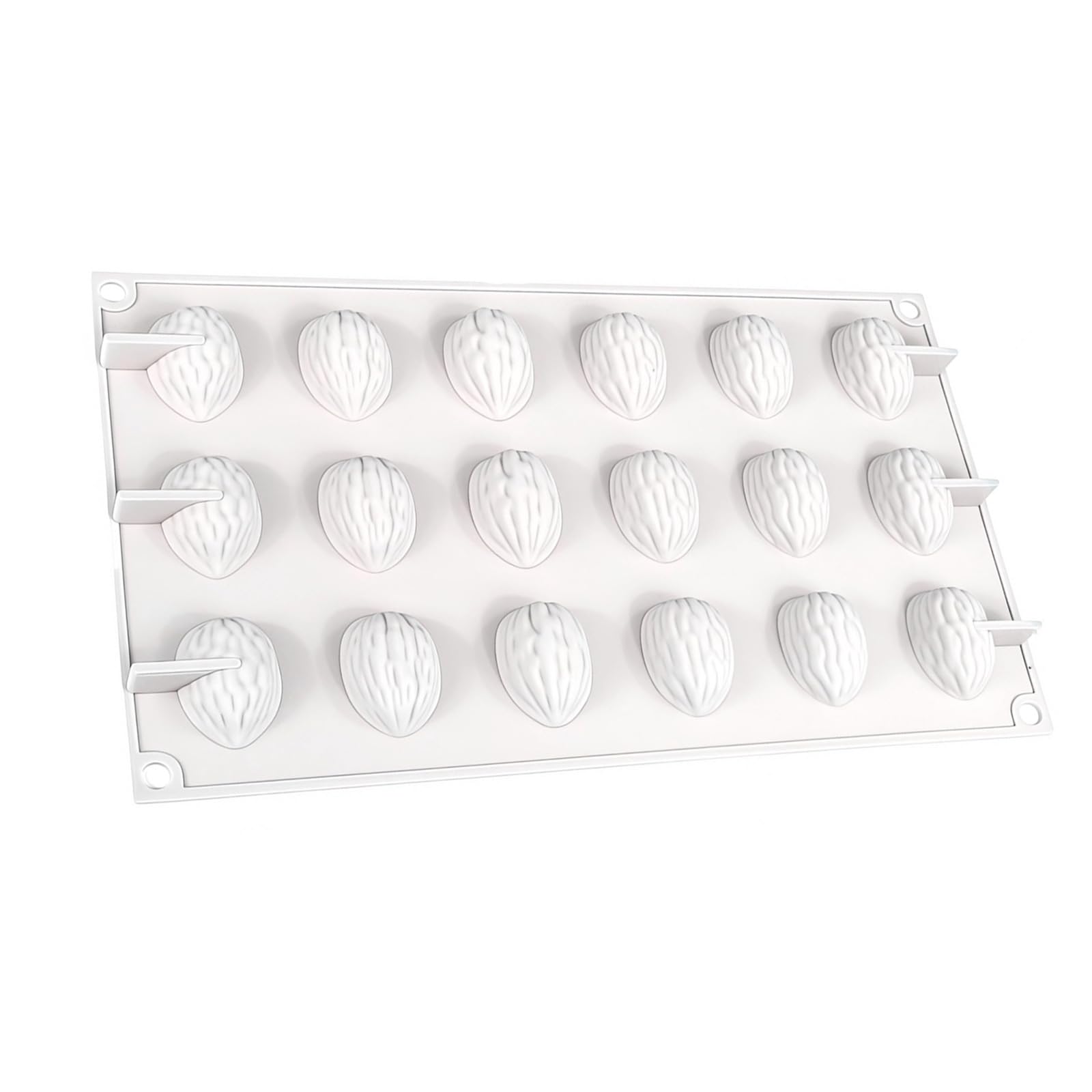 COOLHOOD 18 Cavity Walnuts Mold Silicone Baking Mold for Cakes Puddings and Chocolates Desserts Making Easy Demolding Design Family Party Baking Tool