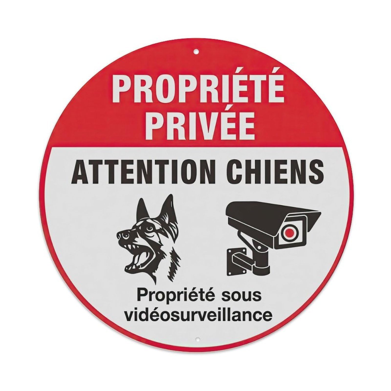 Private Property Beware of Dogs Under Surveillance Metal Tin Sign