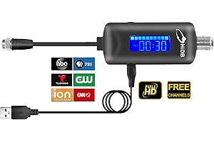 High Gain TV Antenna Amplifier with Adjustable dB & Timer for Crystal...