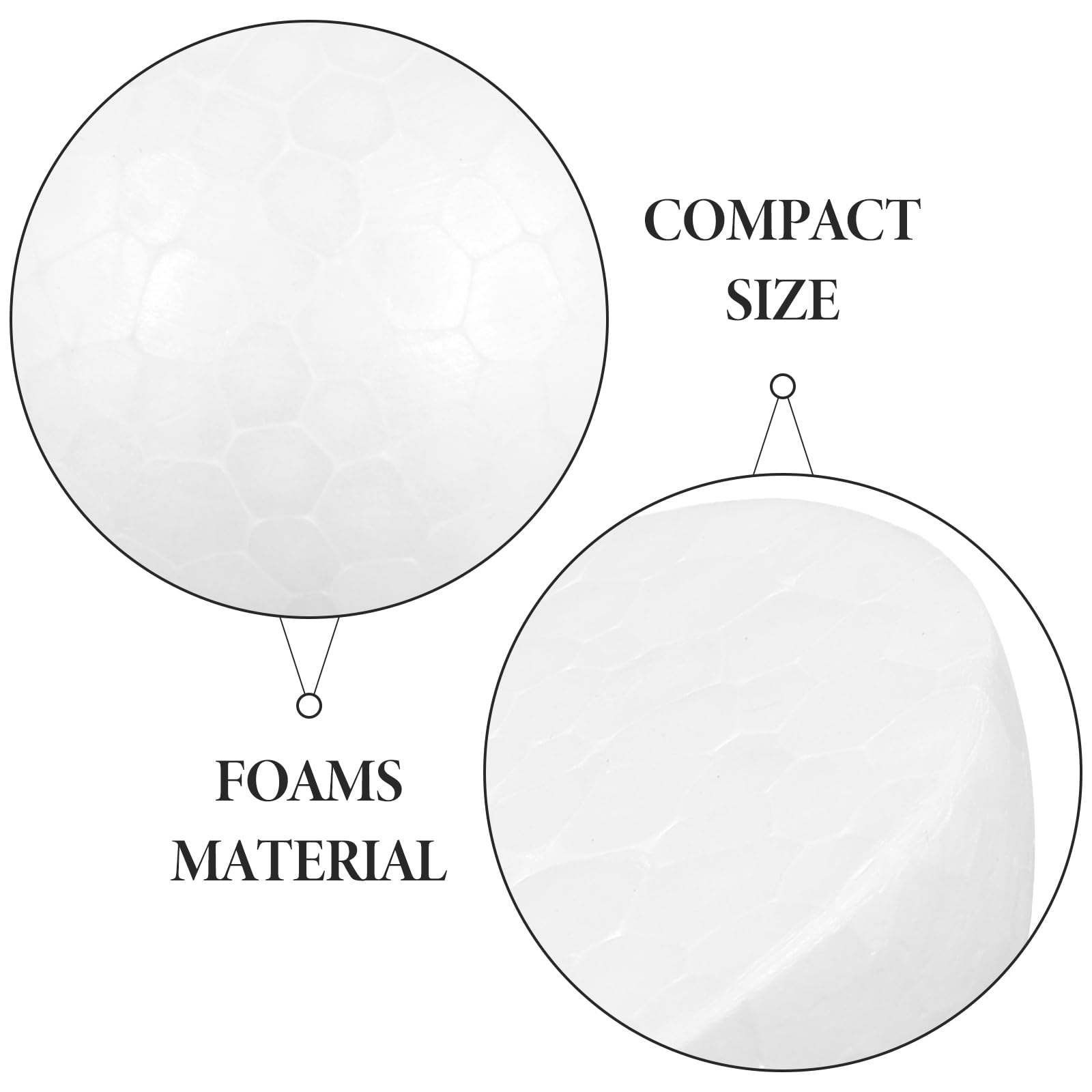 Boule de mousse ronde en polystyrène massif vierge de 6 à 12cm, pour décoration de fête de mariage, boule de processus de mousse de noël, bricolage, cadeau peint artisanal  15