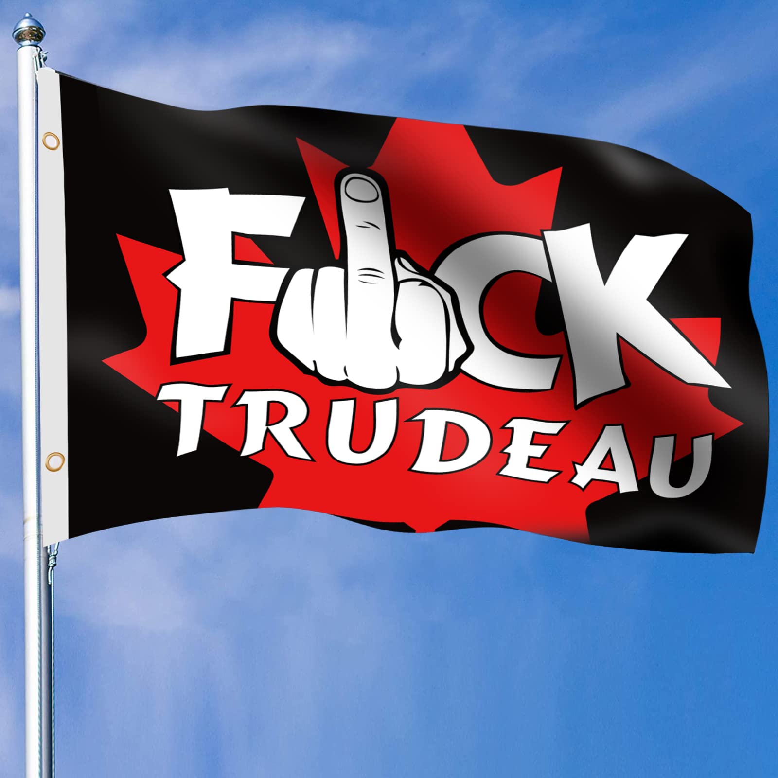 Vinyl Sticker Canada Trudeau Finger Laminated Vinyl Decal Sticker - 4" X 5" Premium Quality 4 X 5 F Trudeau Finger Laminated Vinyl Decal Kit