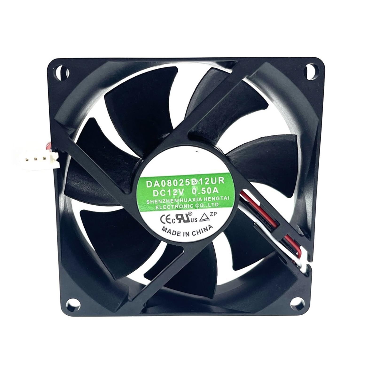 TYHUJKKL DA08025B12UR 8cm 8025 80x80x25mm 80mm Fan DC 12V 0.50A Dual Ball Bearing Cooling Fan Server Inverter Power Supply(Original 3Pin)
