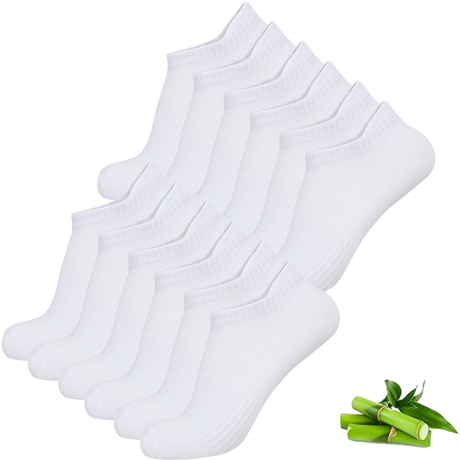 Briyat Bambus Socken Damen Sportsocken 39-42 Sneaker Socken Damen 35-38 Weiche Atmungsaktive Kurzsocken 6 Paar Für Alltag und Sport Geschenkidee