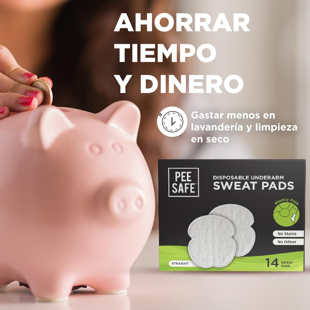 PEESAFE Almohadillas Antitranspirantes Axilas (14 piezas) | Absorben sudor y olores | Para mujeres y hombres