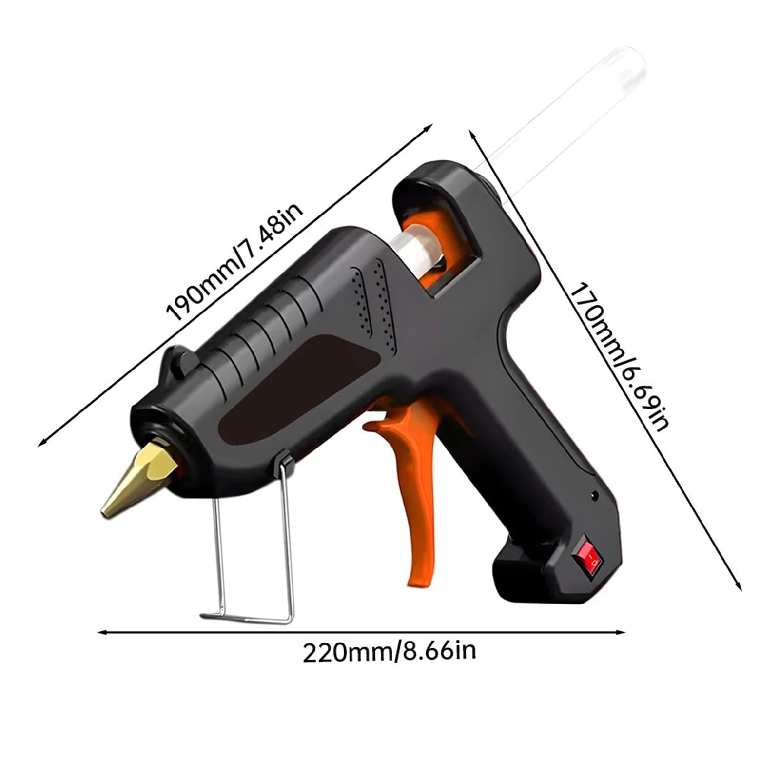 Pistolet do klejenia na gorąco, Pistolet do kleju na gorąco 150 W, sztyfty 11 mm, pistolety przemysłowe, narzędzie naprawy termoelektrycznej, majsterkowania, elektrotermiczne