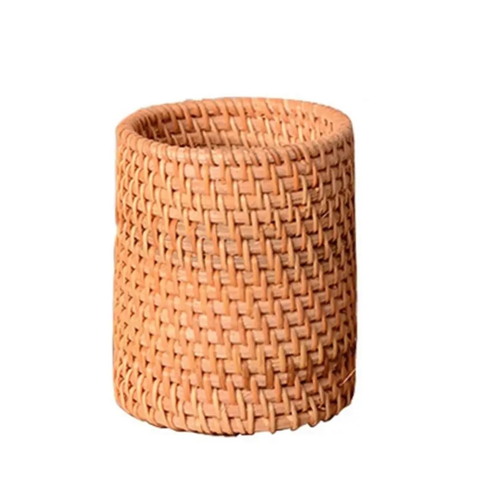 ZNJAMN 1PCS Stationery Storage Wood Vine Rattan Pen Holder Cosmetic Multifunctional Hand Woven Handmade for pens(A)