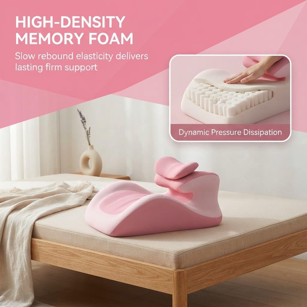 Sex Pillow for Couples, Intimacy Pillow with 3D Memory Foam Ergonomic Wedge (F)