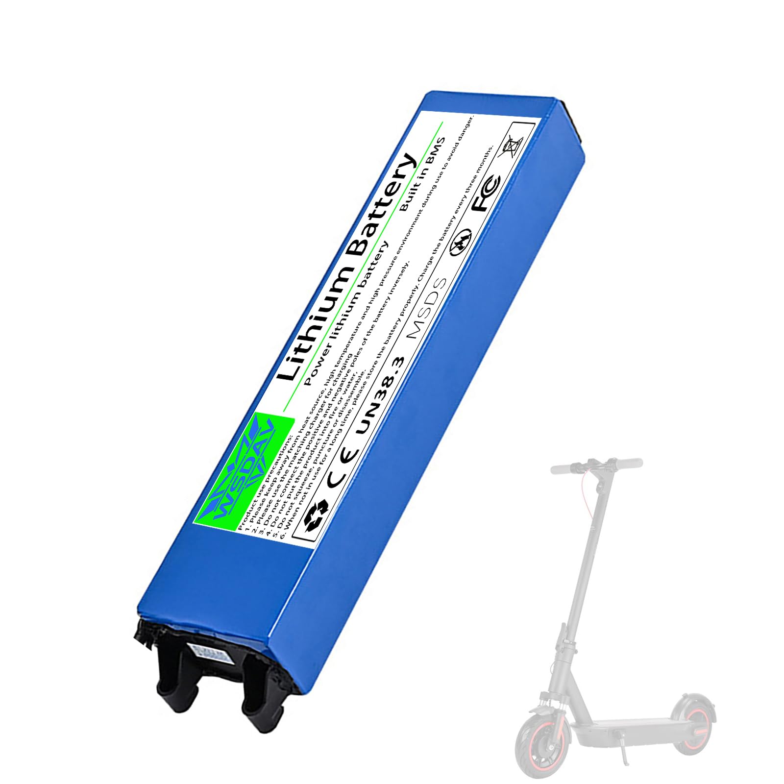 Paquete de baterías de Litio de 36 V para Patinete Plegable
