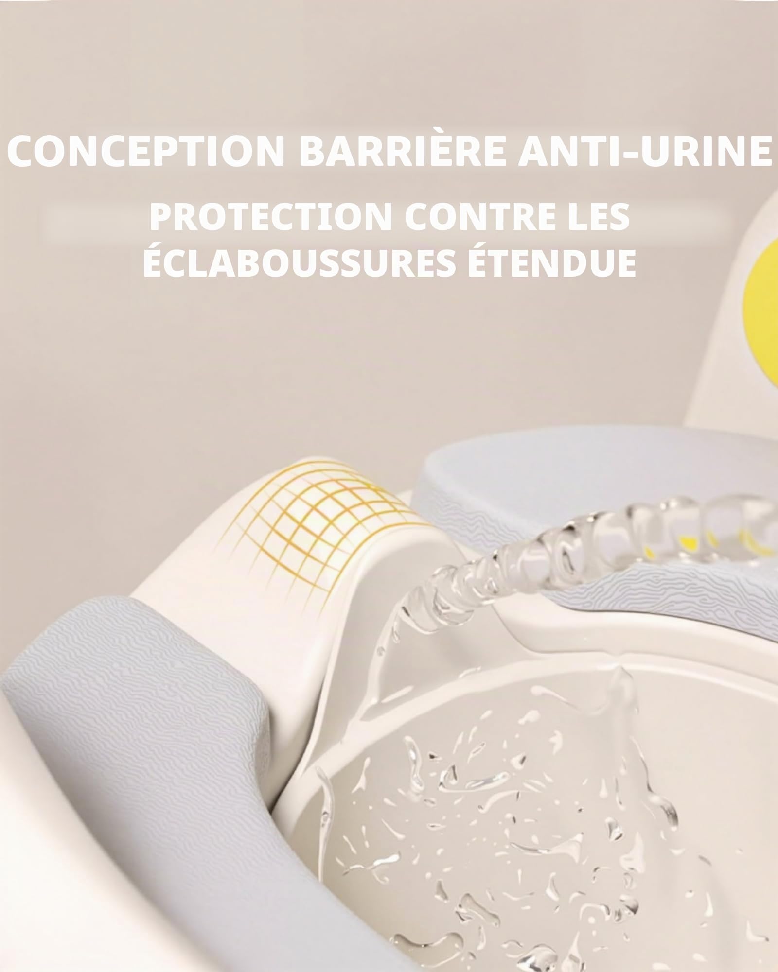 Reducteur Toilette Enfant—Adaptateur Toilette Enfant 3 en 1 AntidéRapant, RéSistant à L'Eau, Avec Pare éClaboussures IdéAl Pour L'Apprentissage de la Propreté en Autonomie (Gris)