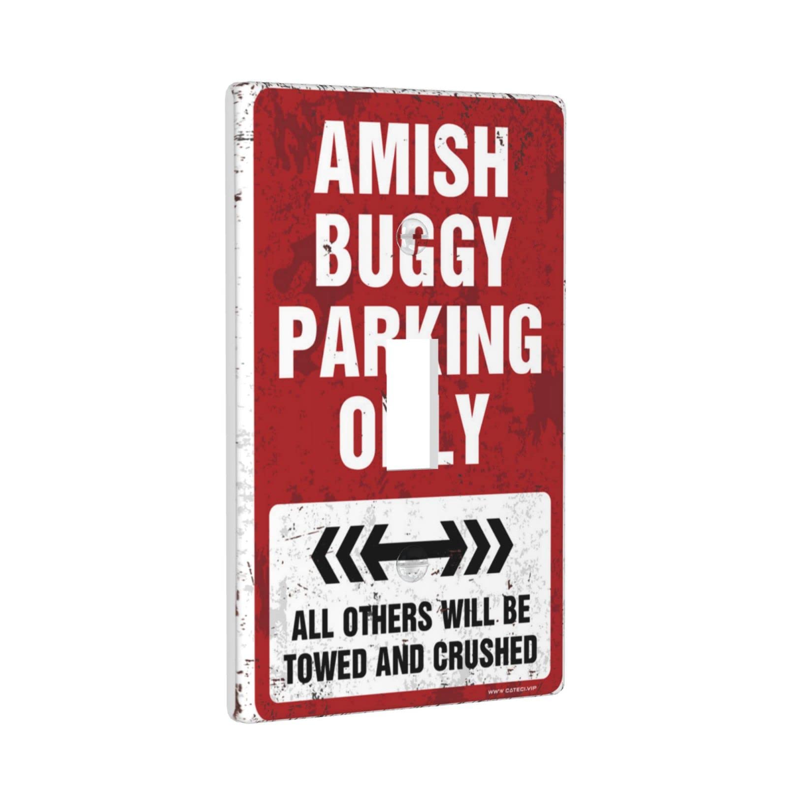 Farmhouse Light Switch Cover Amish Buggy Parking Only Switch Wallplate Cover Light Switch Cover Single Toggle