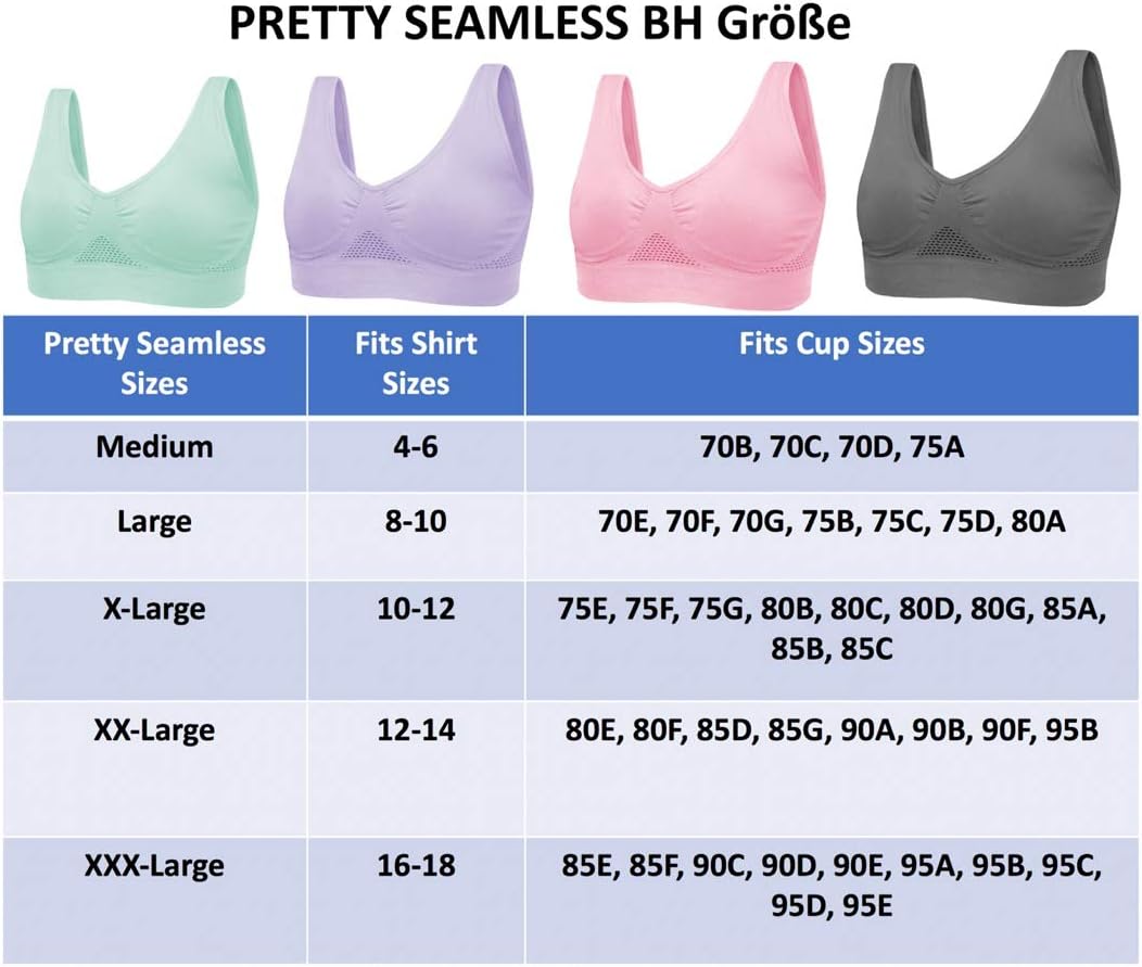 4-Pack Women's Seamless Wireless Cooling Unpadded Comfort Bra - Image 6