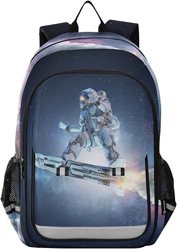 ALAZA Mochila para laptop para mujeres y hombres, bolsa de viaje floral casual con compartimento y múltiples bolsillos, Astronaut, Mochilas Daypack