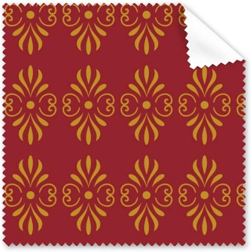 Thailand Golden Red Decorative Pattern Cleaning Cloth Phone Screen Glasses Cleaner 5pcs