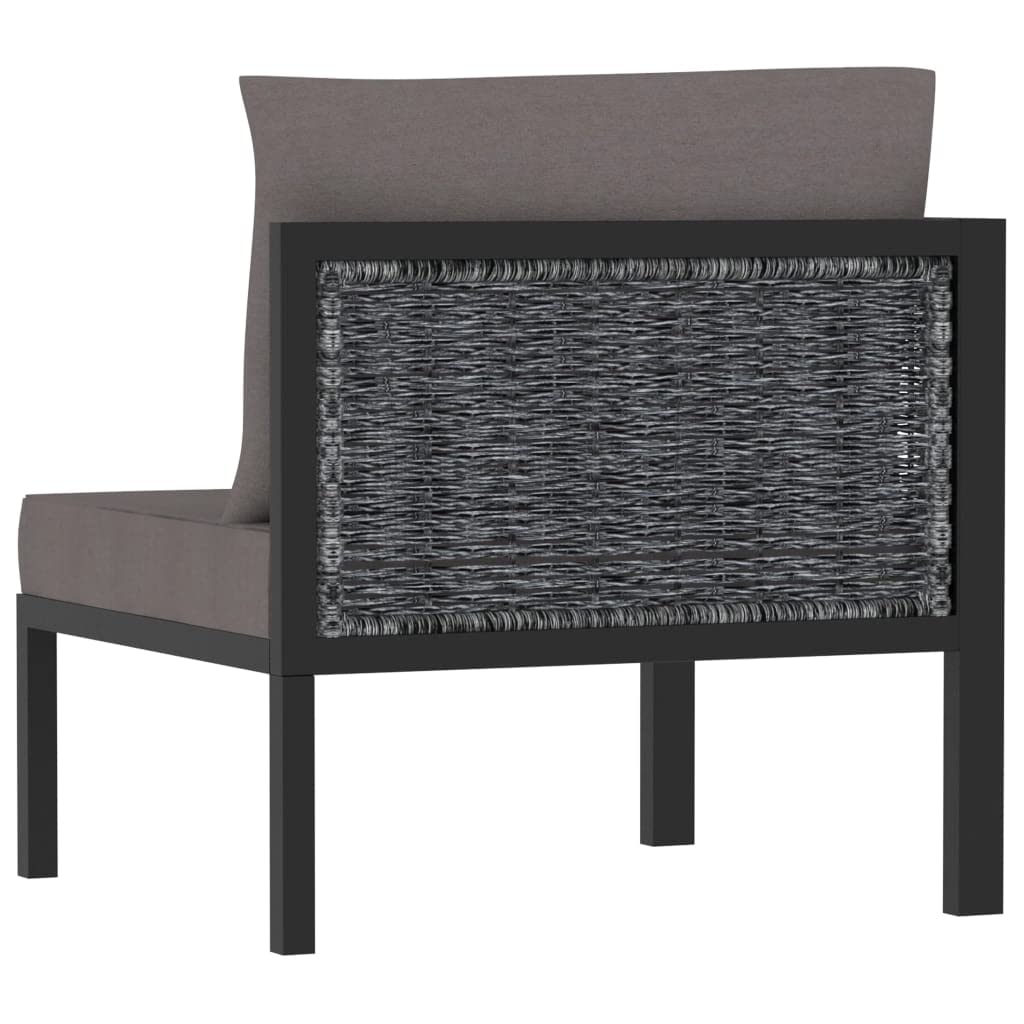sofás Baratos,sofás de Dos plazas,Sillon Cama 1 Plaza Plegable,Sofá seccional Esquina reposabrazos Derecho ratán PE antracitaAdecuado para salón, Dormitorio