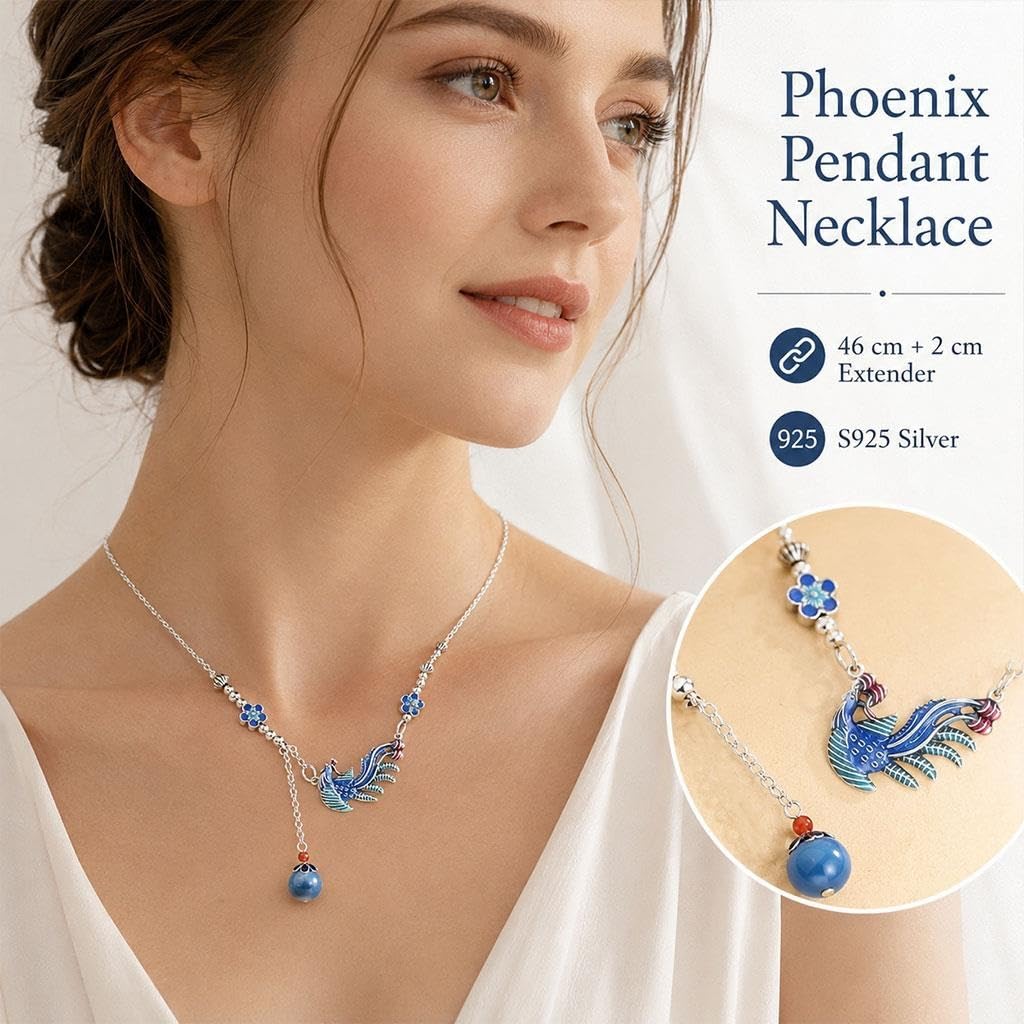 Set De Joyería Fénix, Collar Pulsera Pendientes, Plata S925