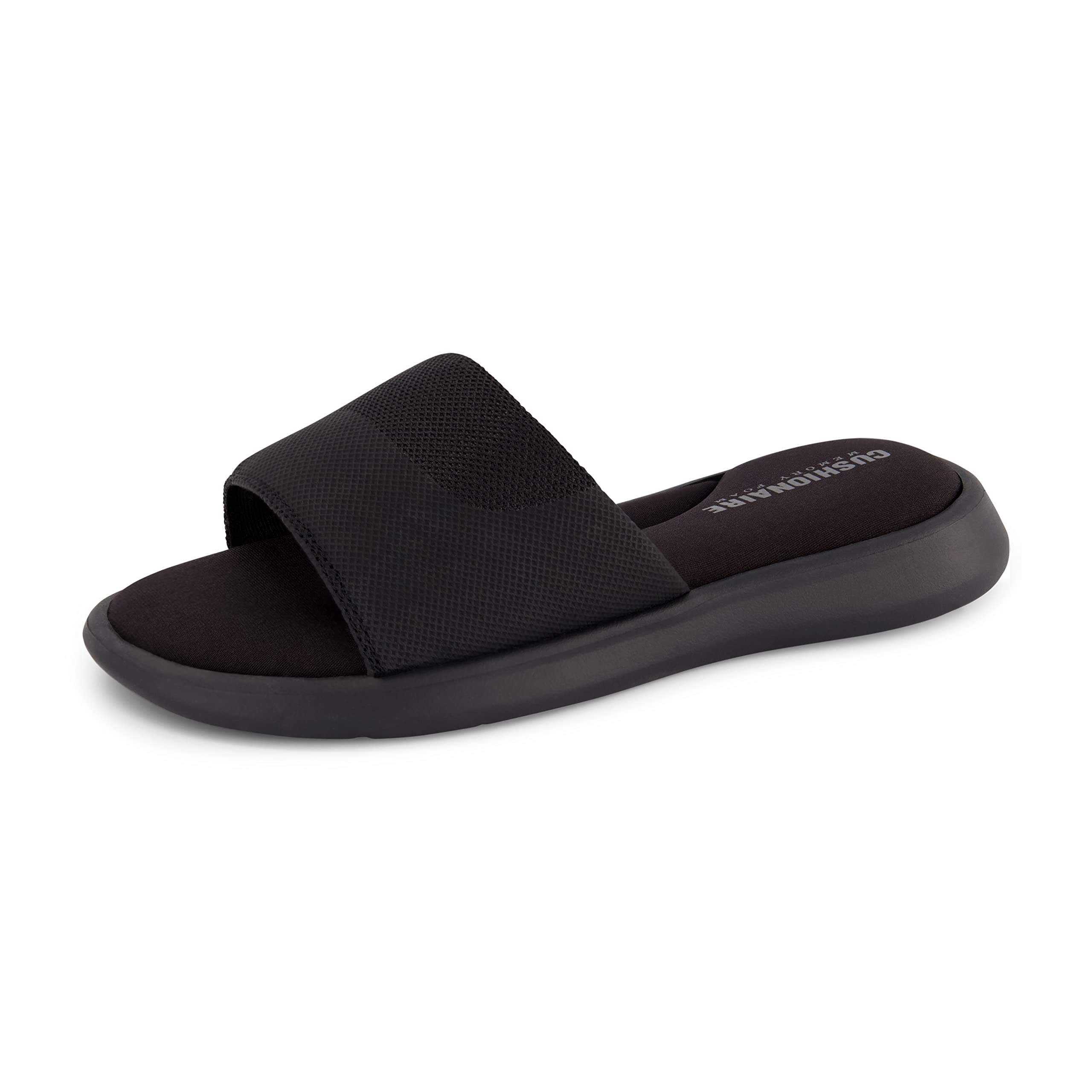 CUSHIONAIRE Women's Eva Memory Foam slide Sandal with +Comfort