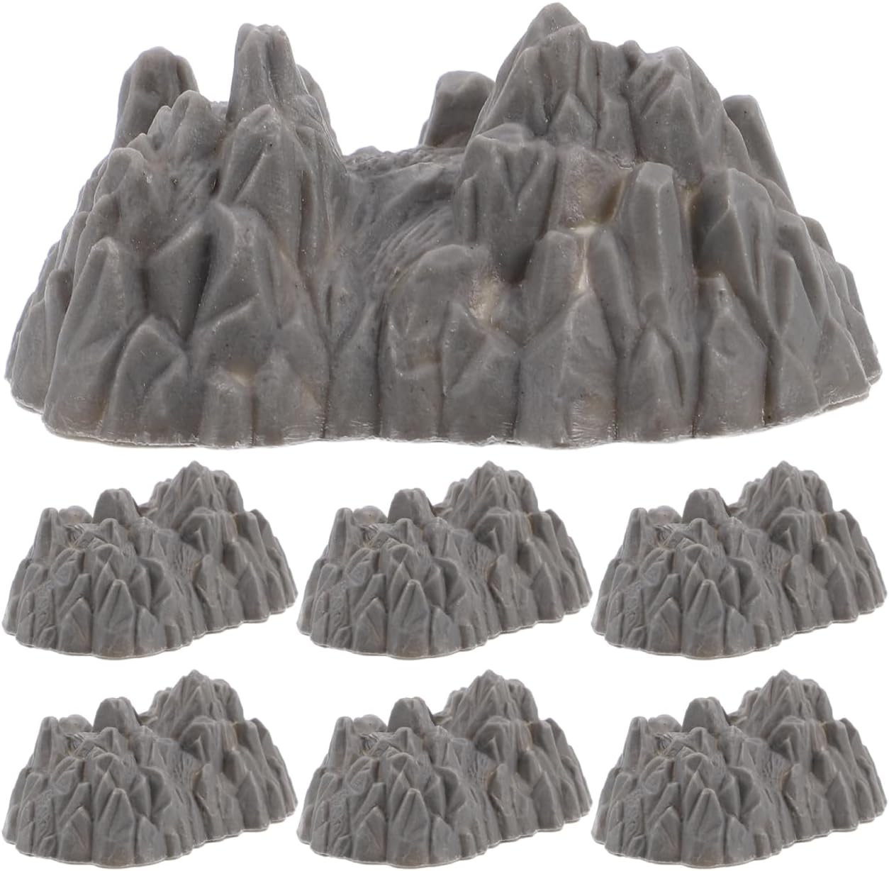 Homoyoyo 20pcs Mini Rockery Model, Fake Rock 2.55 Inch Plastic Landscape Miniature Fake Stone Rocks for Micro Landscape Decor Resin Moss Terrariums Bonsai Decor