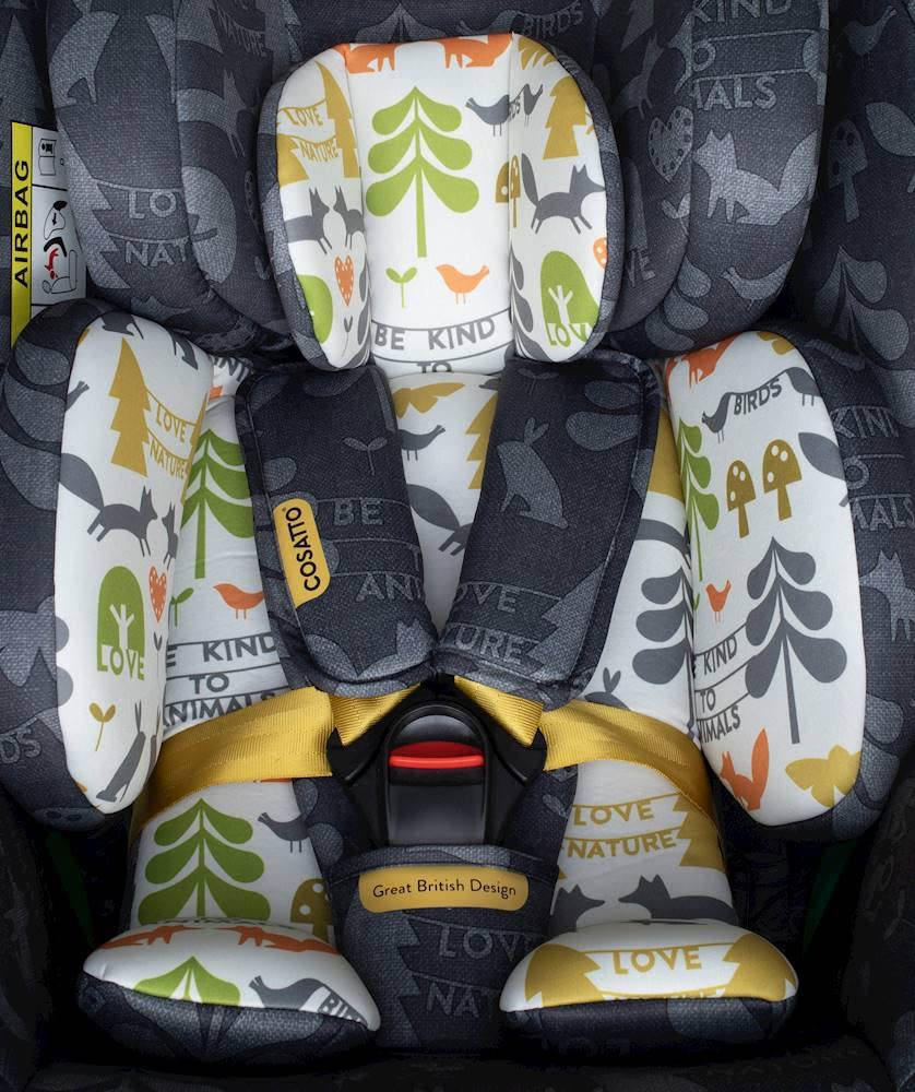 COSATTO Seggiolino Auto, All in All Rotate i-Size - Girevole a 360°, Gruppo 0+123, 0-36 kg, 0-12 anni, ISOFIX, ERF, Antifuga (Nature Trail Shadow)