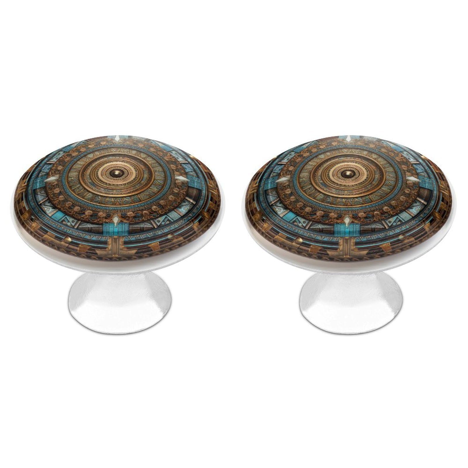 NTVOWPZO Cabinet Handles Round Drawer Pulls Brown Round Dresser Knobs for Cabinets and Drawers Handle for Bathroom Cupboard Drawers Cabinet Pulls for Kitchen Door