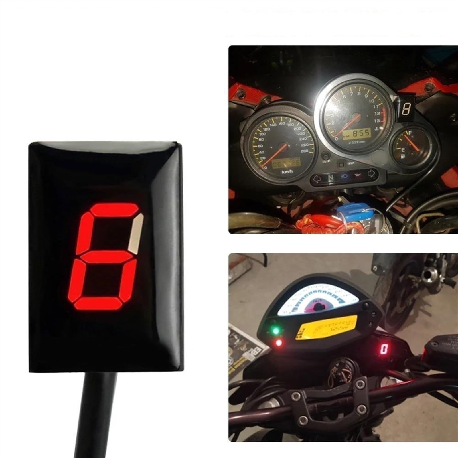 Indicateur De Vitesse Moto Affichage Numérique Compteur Pour GSX-R1000 GSX1400 SV650 SV1000 V-Strom650 DL650 DL1000(Orange)