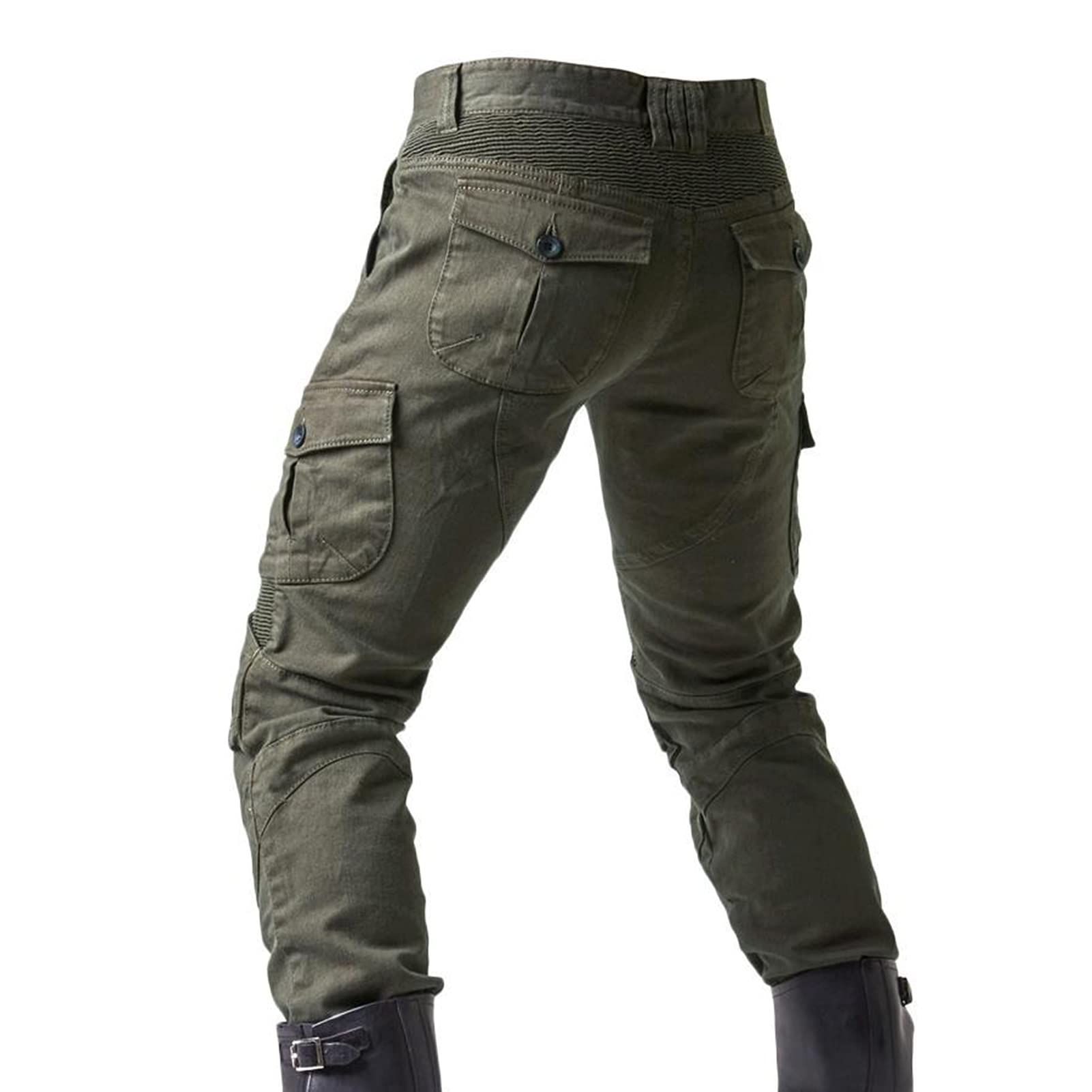 Męskie dżinsy motocyklowe, spodnie do jazdy na motocyklu, wzmocnione spodnie dżinsowe z podszewką, ochronne, zdejmowane opancerzone denim, spodnie rowerowe na każdą pogodę