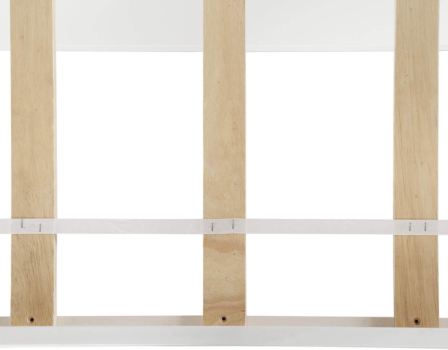 Flieks Solid Wood Twin Size Loft Bed, Study High Loft Bed Frame with Reversible Ladder and Wood Desk for Kids, No Box Spring Needed, White