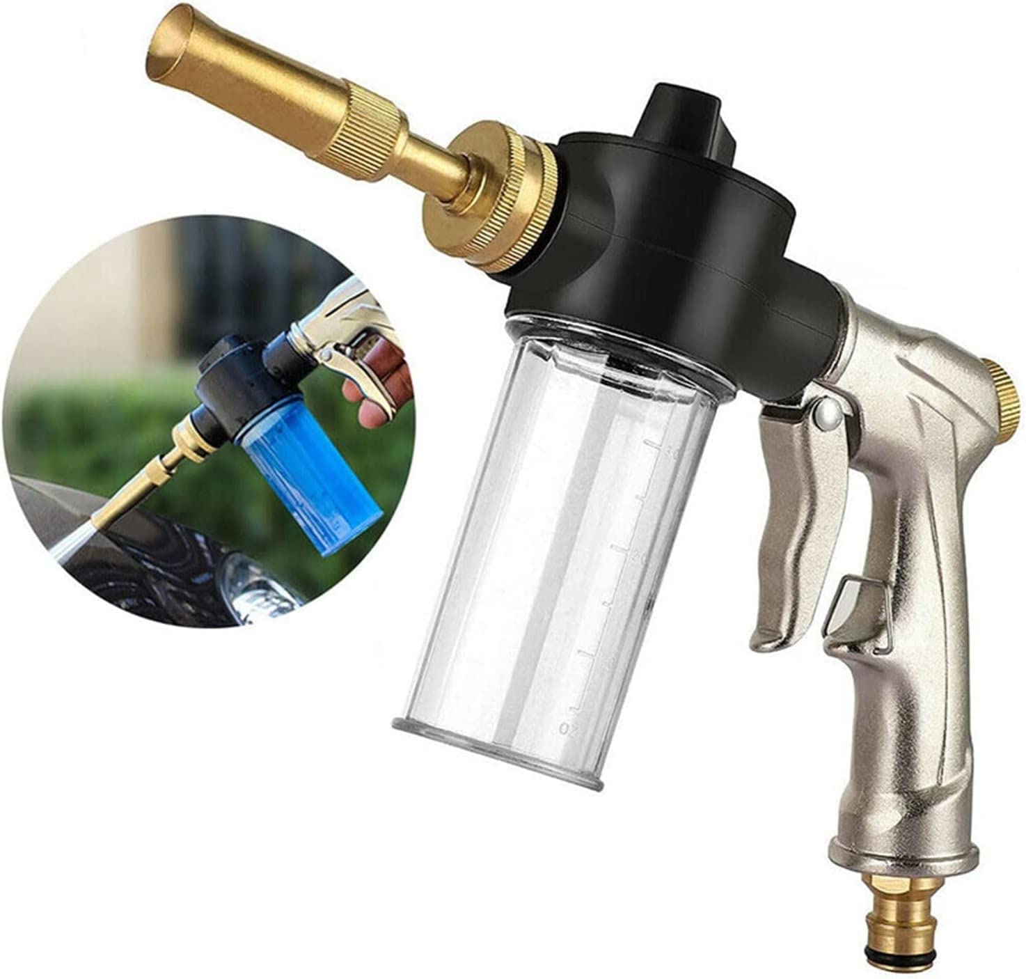 Pistola for tubo flessibile, pistola a spruzzo, 1pc Spruzzatore d'acqua ad alta pressione da giardino Pistole for acque multifunzionali durevoli Strumenti for la pulizia Auto domestiche Forniture puli