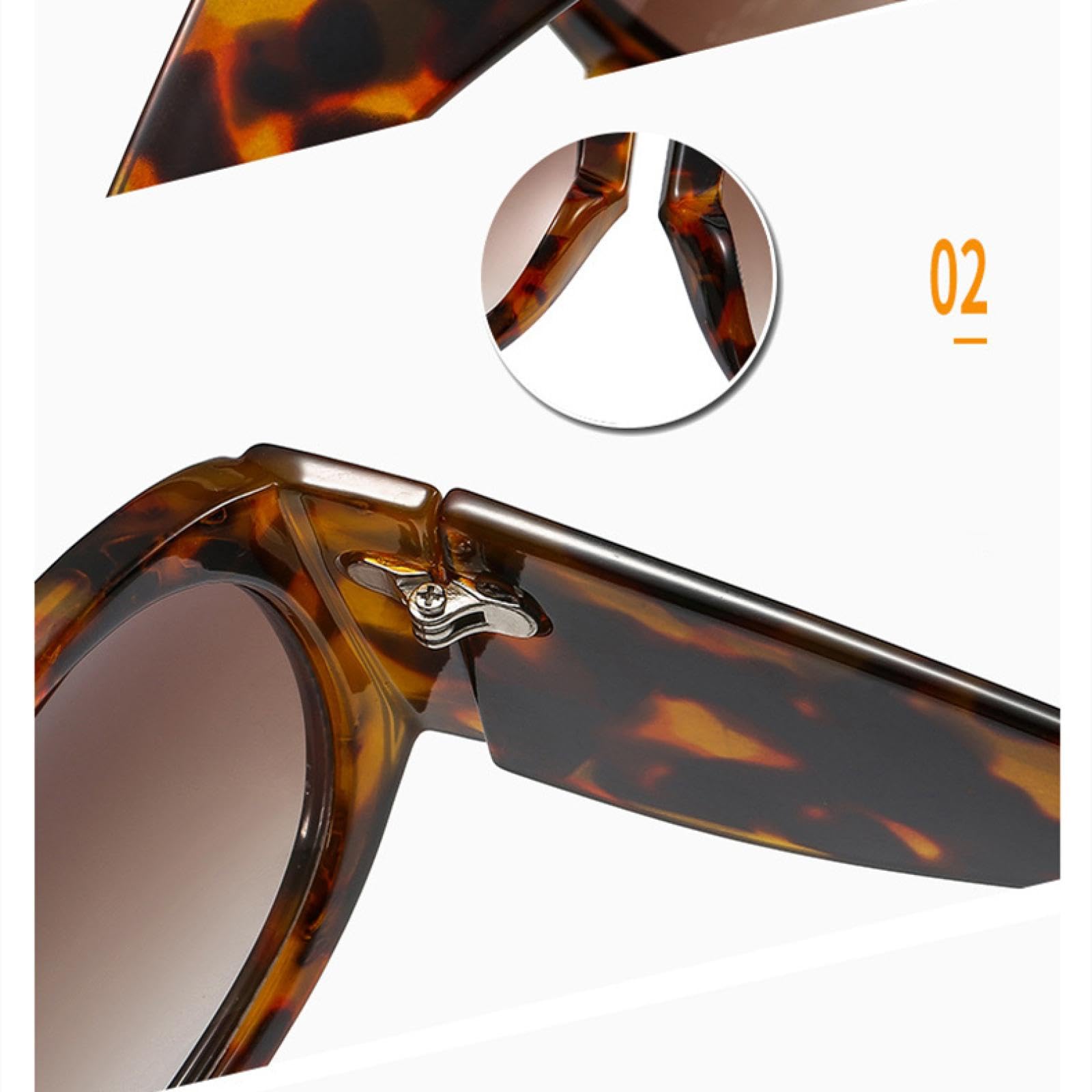 Gafas de sol de gran tamaño para mujer, estilo steampunk, con montura grande y lentes degradadas.