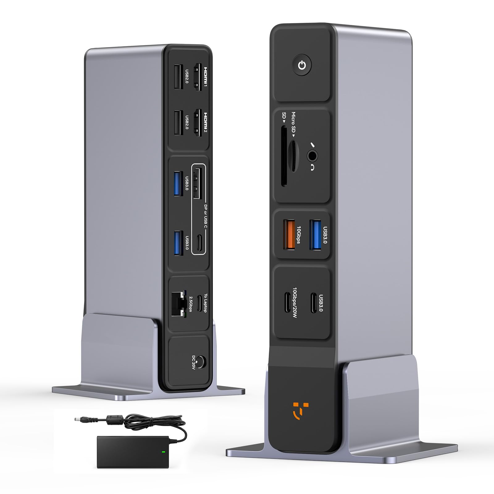 Photo 1 of TobenONE USB C Docking Station 3 Monitors, 18-in-1 Triple 4K Display, 150W Power Adapter with 20W Fast Charging, 8 USB Ports up to 10Gbps, 2 HDMI/DP/USB C, for Windows/Chrome OS