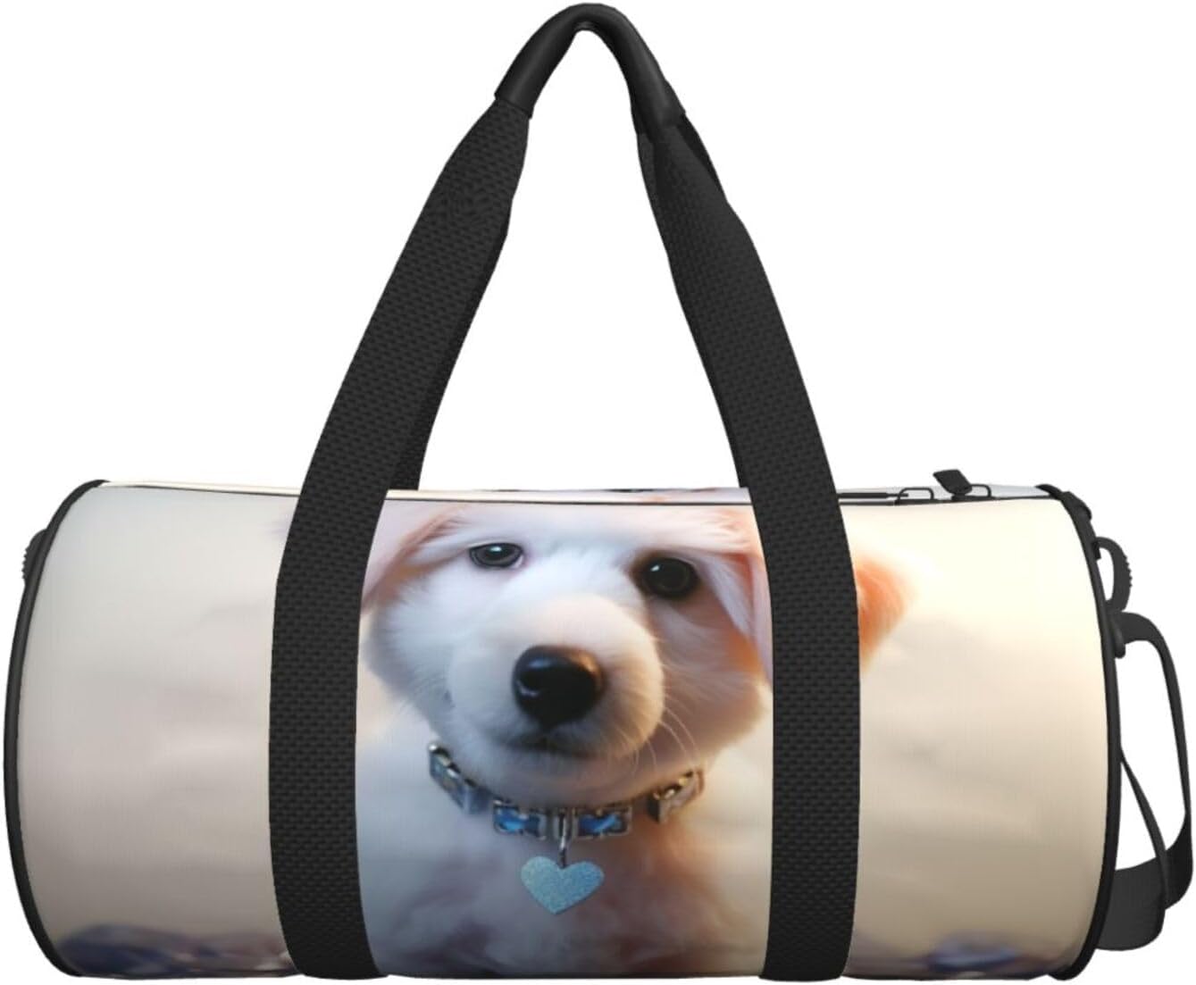 Travel Duffle Bag Lightweight Sports Gym Bag for Men Women Foldable Carry on Weekender Overnight Bag Cute diamond dog Canvas Sport Duffel Bag for Yoga Business Trip
