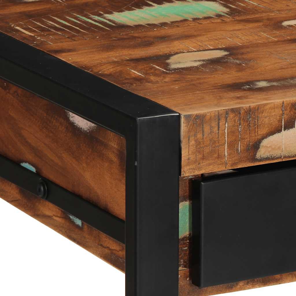 Bureau multicolore 100 x 50 x 75 cm en bois massif de récupération