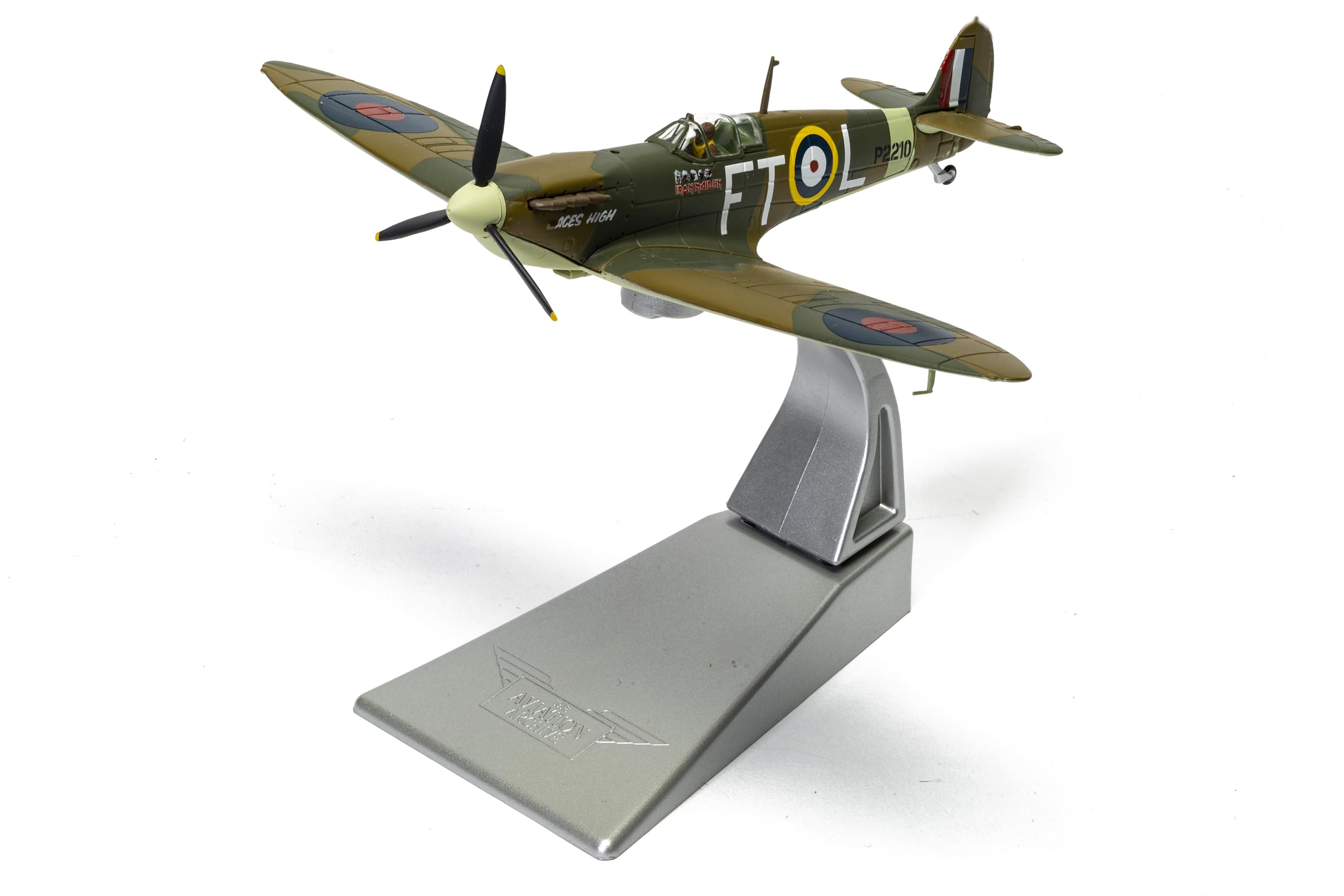 Corgi – Aviation CC39215 Iron Maiden – Supermarine Spitfire MKII „Aces High“ Militärflugzeug, Druckgussmodell im Maßstab 1:72