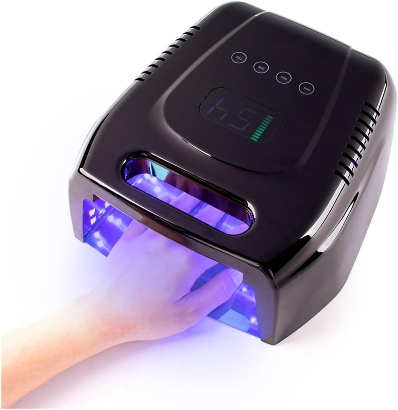 ネイルポリッシュ硬化ランプ LED UV ネイルランプ 96 ワット充電式ネイルランプワイヤレスジェルポリッシュドライヤーマニキュア