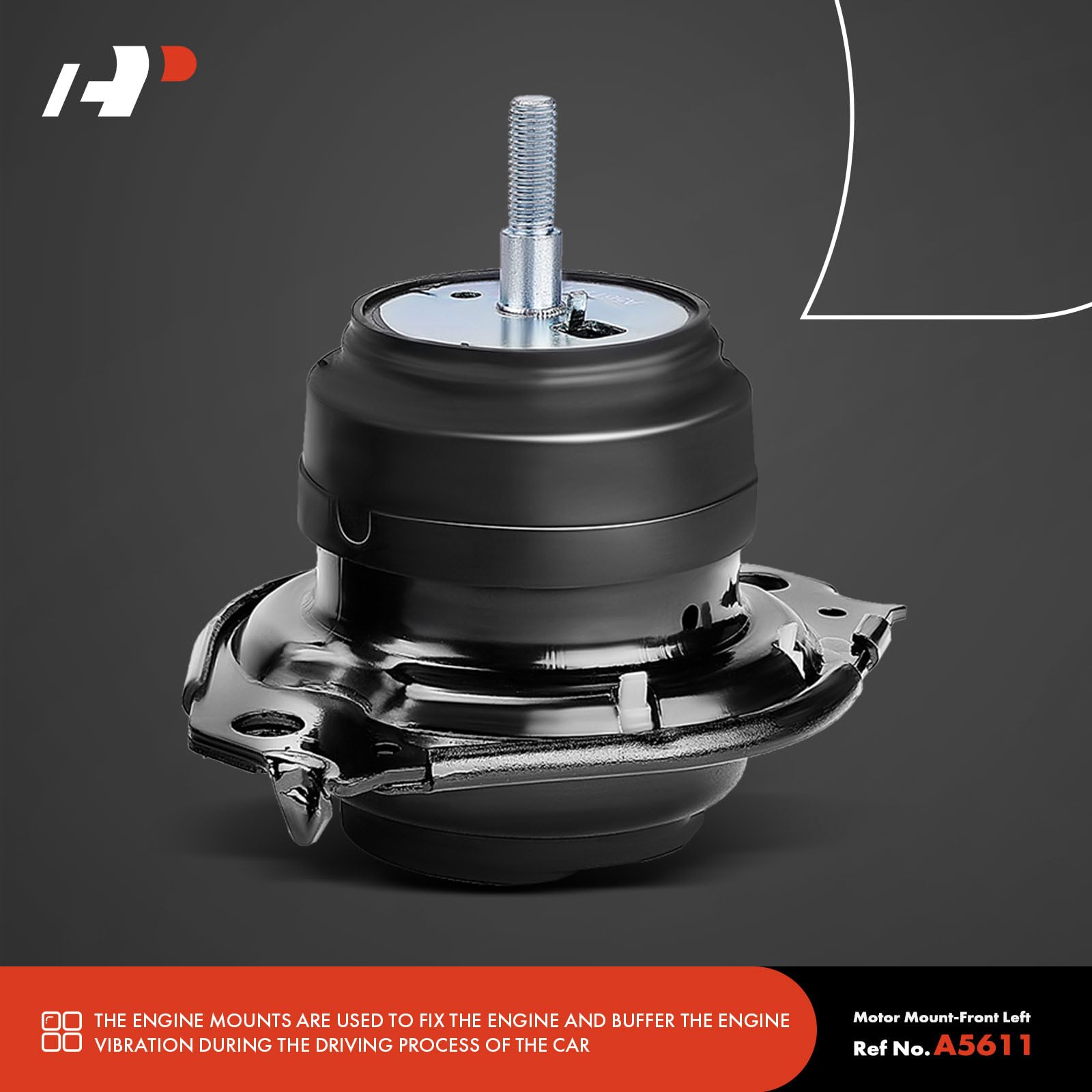 Front Left Engine Motor Mount With Sensor – Fits 2022-2024 Jeep Grand Cherokee 2.0L, 3.6L, 5.7L | Replaces A20137, S4096