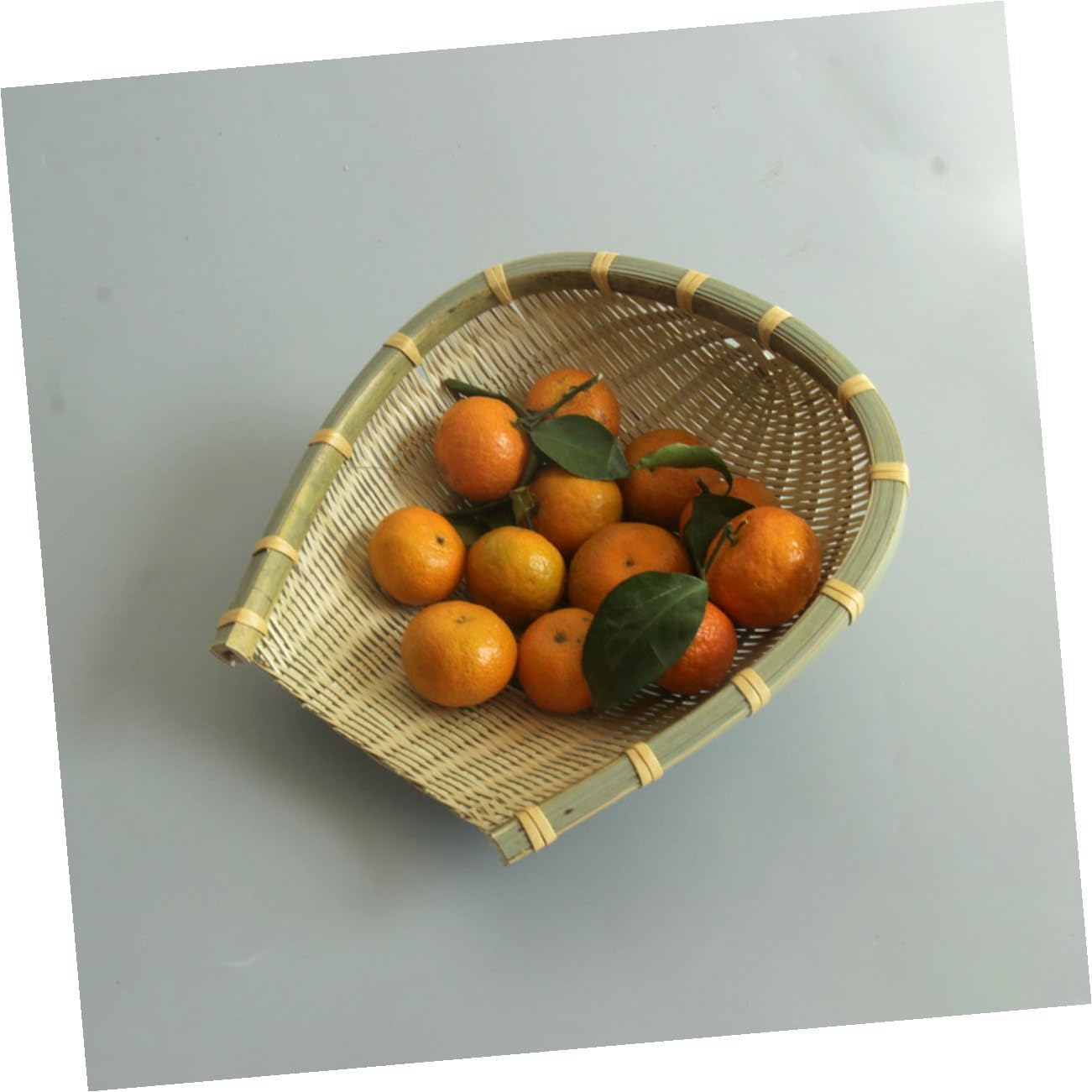 Handmade Dustpan and Versatile Woven Kitchen Basket, Natural Weaving Container for Vegetable Holding and Fruit Storage, Household and Outdoor Use