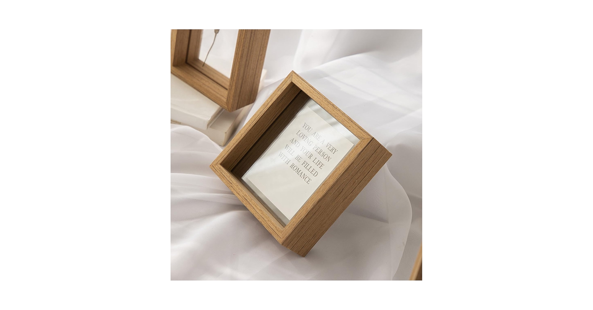 Amazon.co.jp: [XYJP] 2枚のガラスで写真を挟む木製フレームの