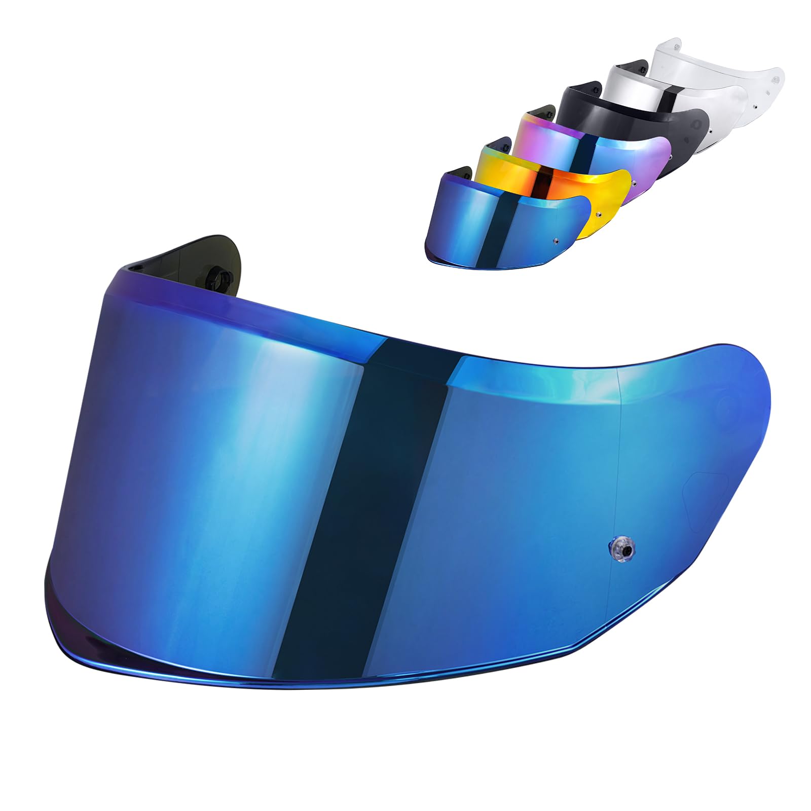 MXJ Gear Stream II Helmet Visor Face Shield For Stream II Motorcycle Helmet Visor Replacement (Chrome Blue)