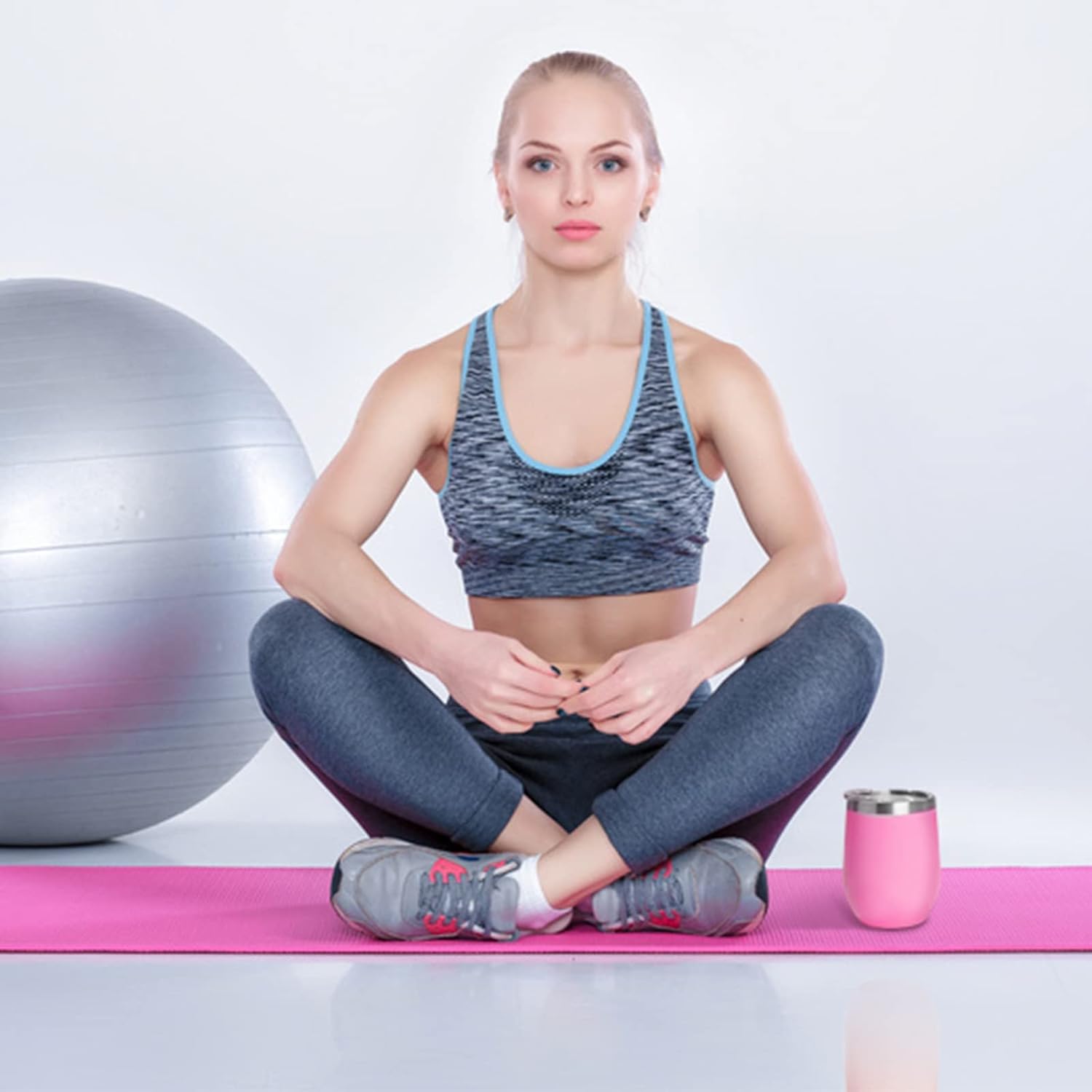 12 oz Insulated Wine Tumbler with Lid and Straw,Stainless Steel Stemless Wine Tumbler Glasses Double Wall Vacuum Wine Cups Tumbler Bulk for Coffee,Champaign,Cocktail,Office(Pink,8) - Image 7