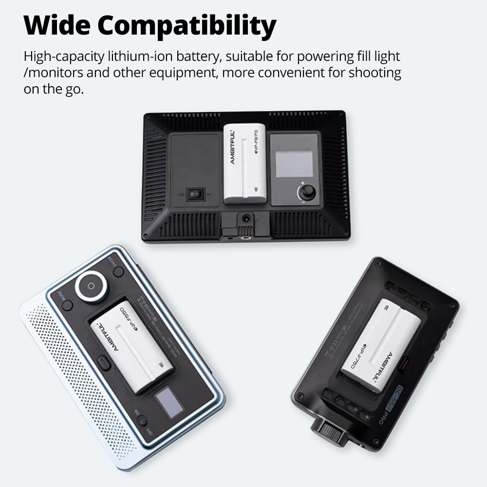 Batteria NP-F750 6000mAh Con USB - Compatibile Sony, Luci LED E Monitor Video - Foto 13