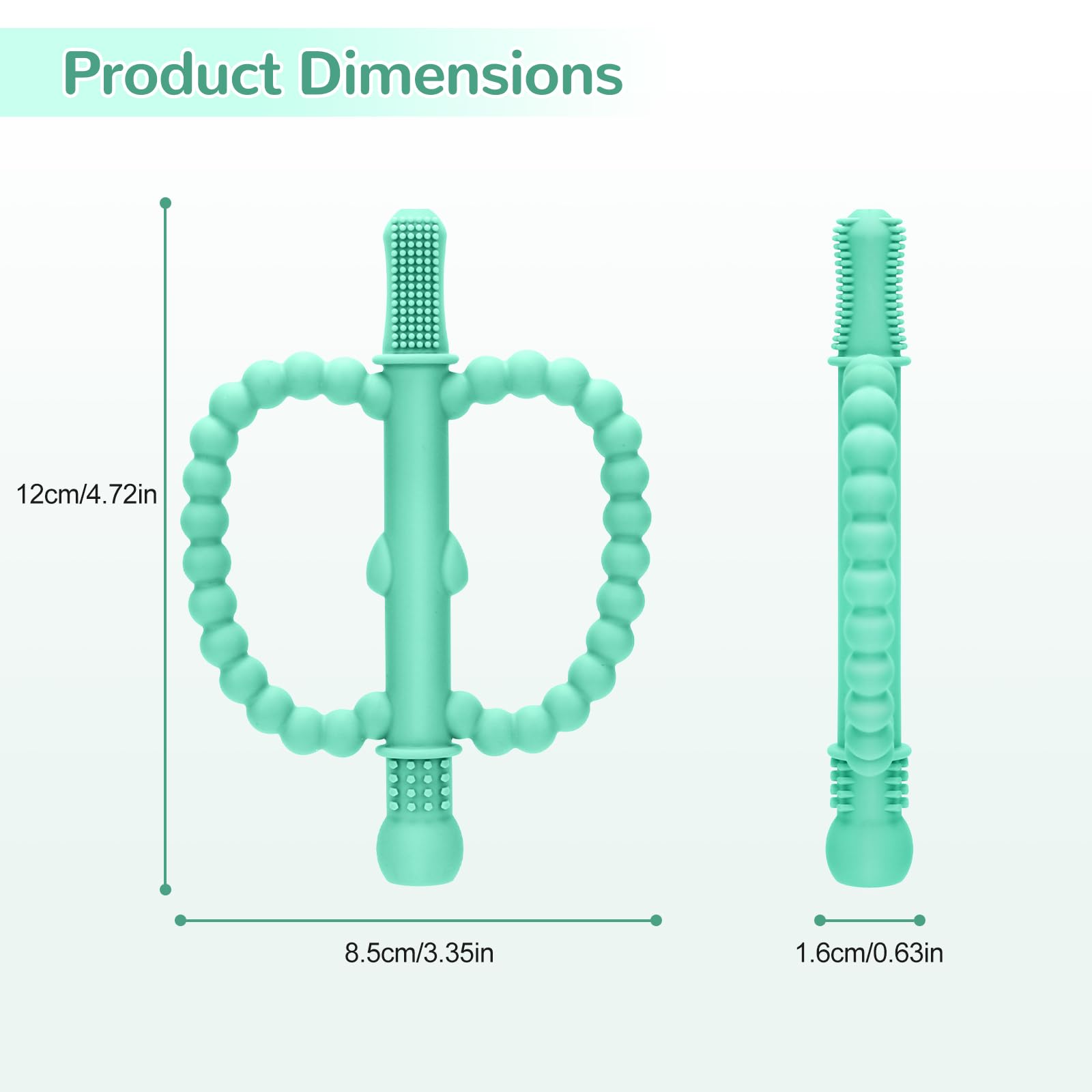 CLDY Teething Toys for Baby Baby Teether Sensory Chew Toys, Teething Ring Made of Silicone BPA-Free - Image 2