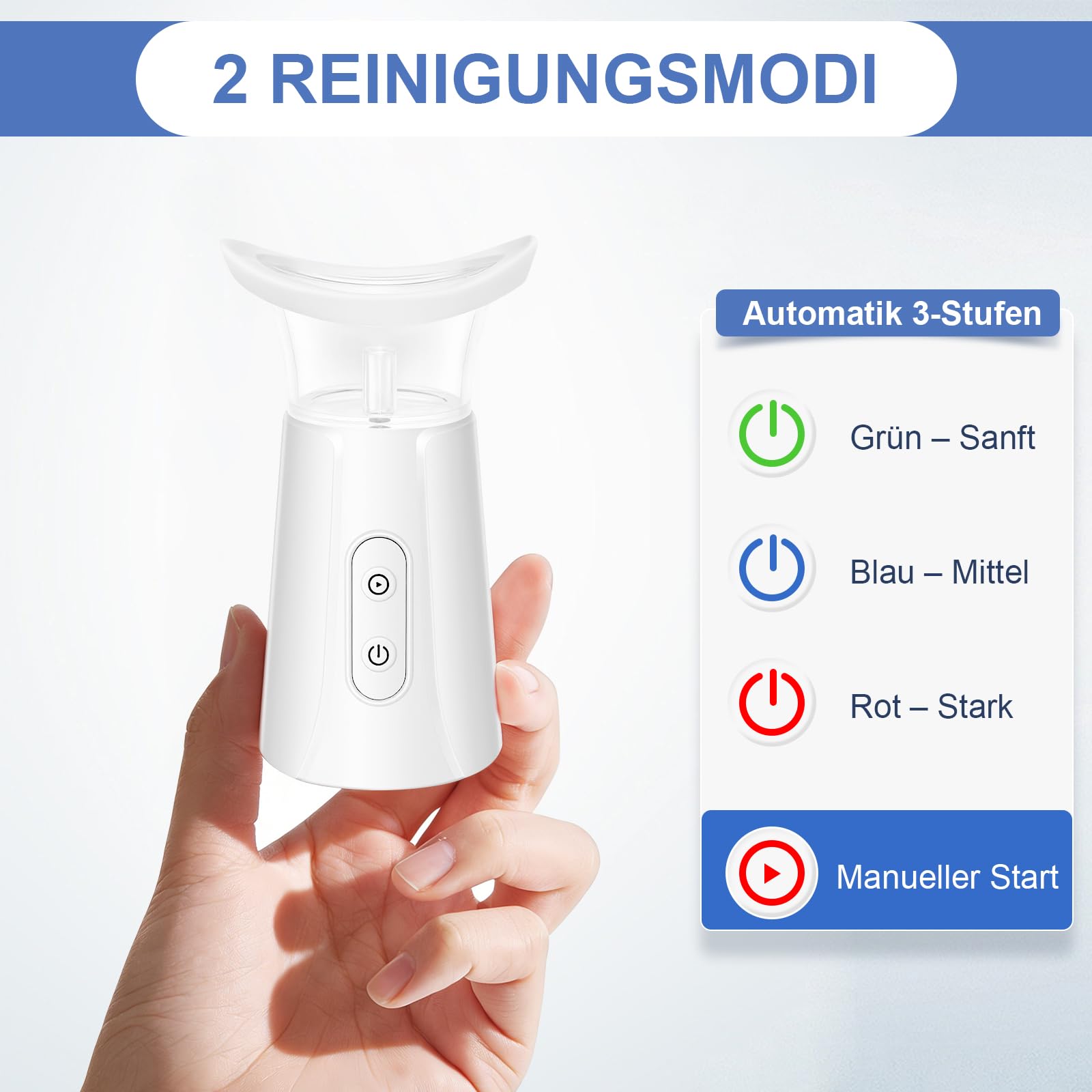 FERNIDA Elektrischer Augenspülbecher, Tragbare Augen Bade Tasse, Wiederverwendbar Augenbadewanne für Beruhigung müder Augen Sauberer Augenstaub Make up Reizstoffe, Weiß
