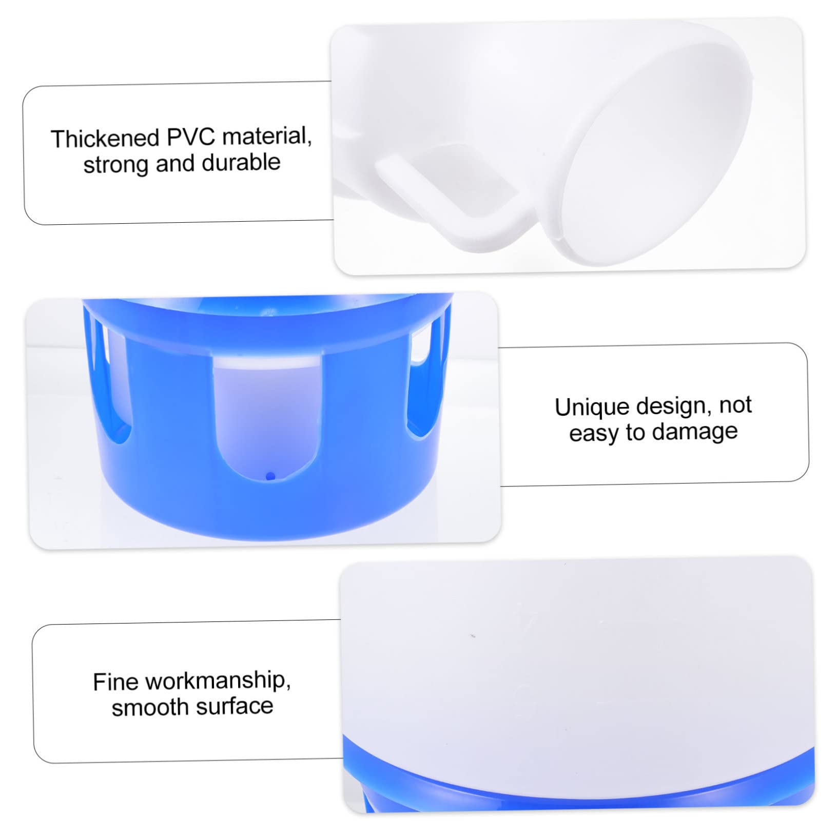 Bebedero para Palomas de Gran Capacidad, Contenedor Colgante | Pvc Azul, Diseño Redondo Desmontable, Fácil de Limpiar, Uso para Loro y Paloma