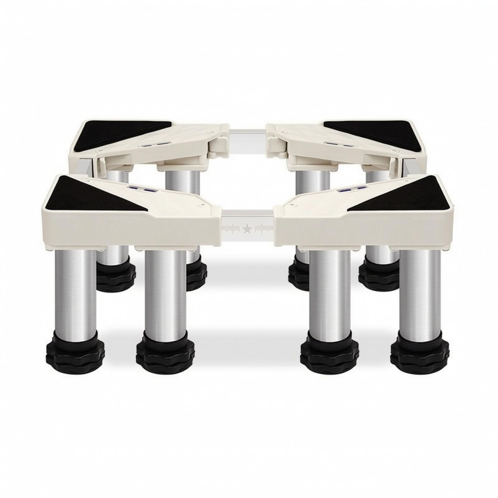 Base para Lavavajillas Soporte Regulable Elevadora con Ocho Pies Material PP Ajuste Personalizable Chasis Adecuado para , Largo 44-62cm Ancho 30-40cm , Pies De Acero Inoxidable Elevados 23-26cm