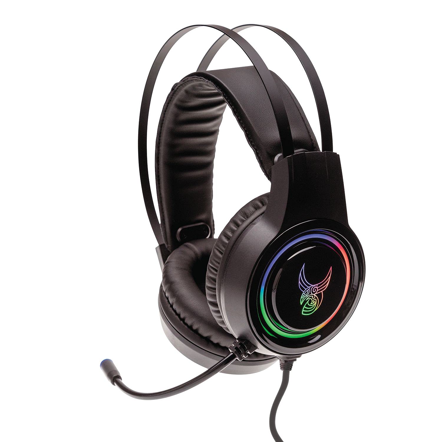 L33T GJALLARHORN - Cuffie da gioco over-Ear con microfono per Playstation, X-BOX, Nintendo Switch e come PC Gaming Headset - Cuffie con microfono per gaming, illuminazione RGB