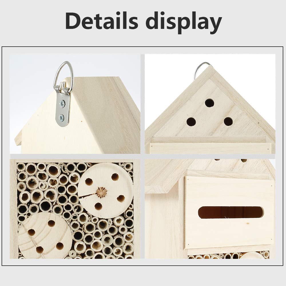 Niteangel Maison de Insectes en Bois, idéal pour coccinelles et Les Chrysopes, Ainsi Que Les Abeilles, Taille 25,4 x 15,2 x 8,6 cm