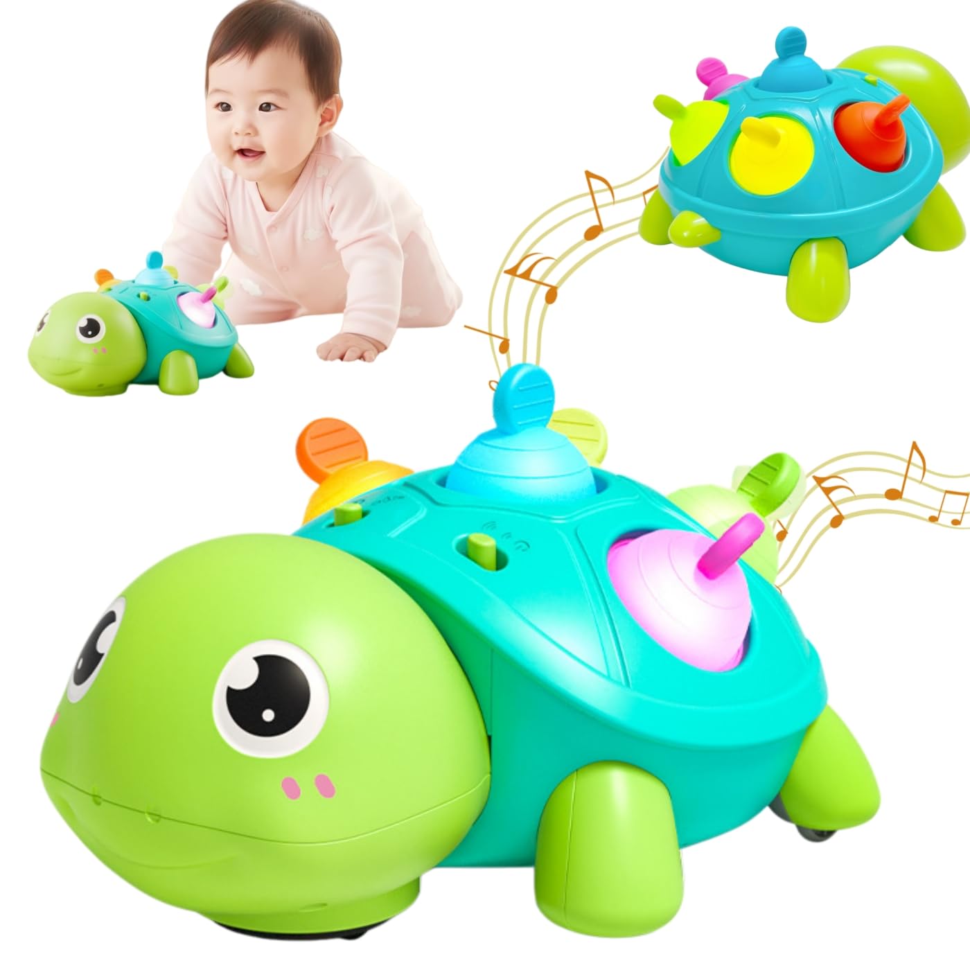 Amazon.co.jp: KeyAngel 3in1 ハイハイカメ 赤ちゃんおもちゃ 0歳 1歳