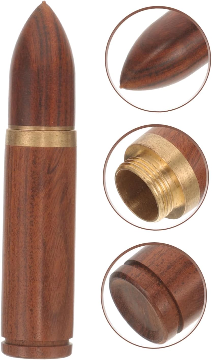 CORHAD Wooden Syringe Needle Case for Knitting Sewing Embroidery Portable Needle Container