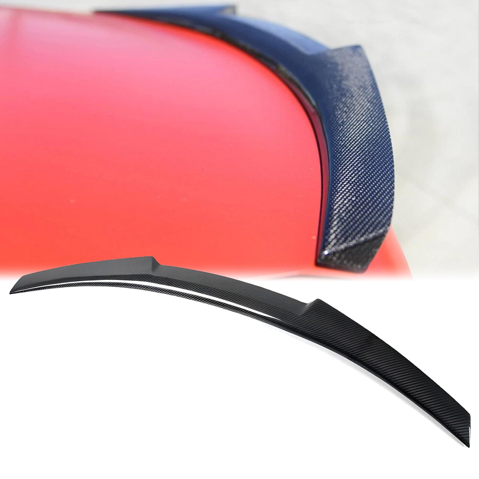 rear spoiler wing for 2006-2011 bmw e90 3 series 4 door sedan 2008-2012 e90 m3 sedan trunk spoiler wing trunk tail m4 style rear spoiler carbon fiber (carbon fiber)