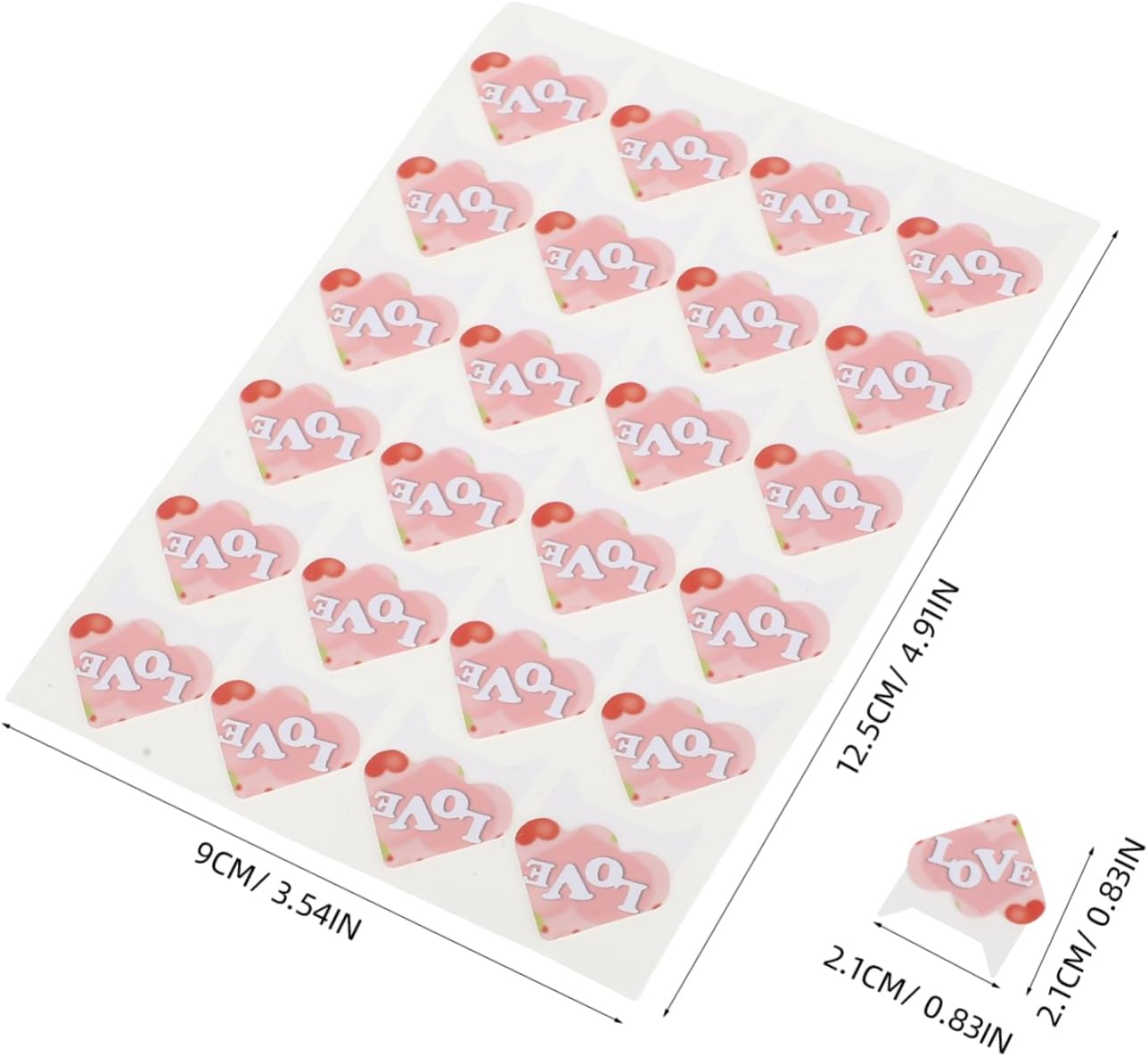 NUOBESTY 0pcs Love Themed Photo Mounting Corners for Scrapbooks DIY Journals and Decorative Projects Easy to Use Reliable Adhesion Flexible Editing