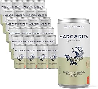 Pentire Margarita 24 Pack – Non Alcoholic Cocktail Drink, Low Calorie and Ready-to-Drink Alcohol Free Cocktail, 100% Plant Based and Alcohol Free